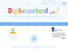 Tablet Screenshot of digikeuzebord.nl
